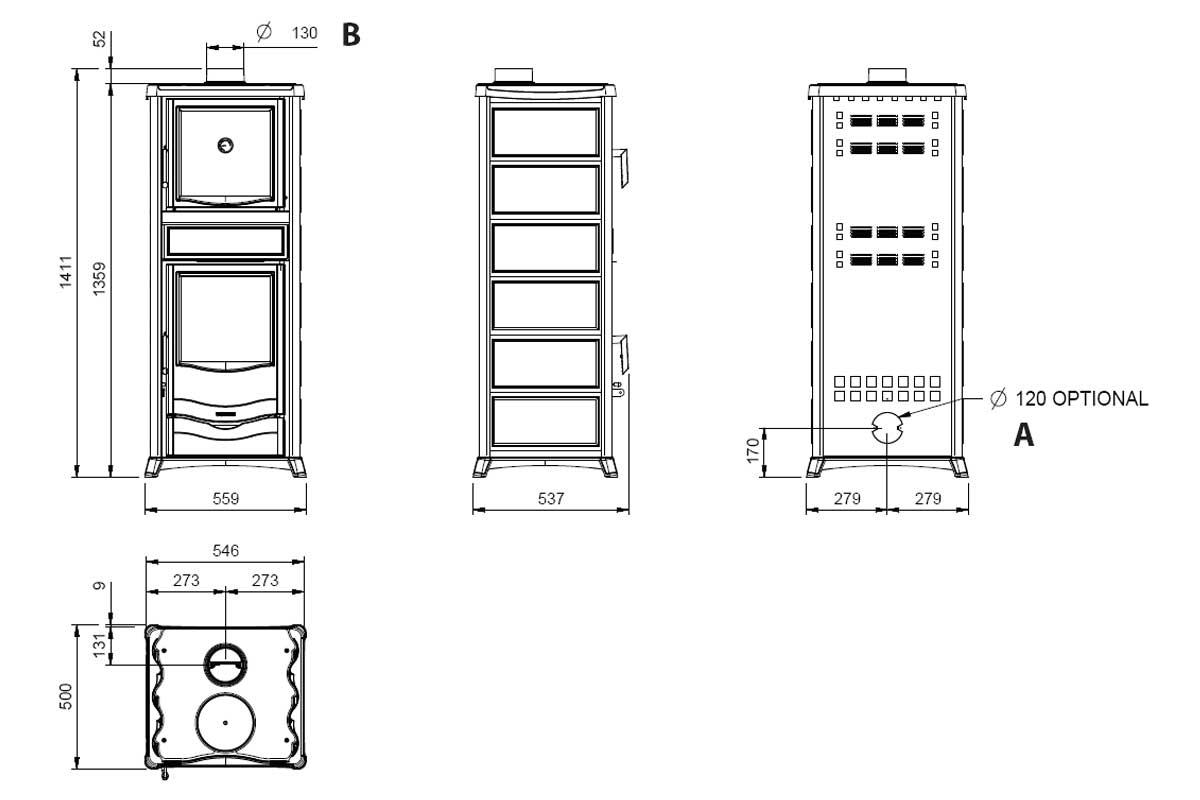 Kaminofen Rossella Forno Petra von La Nordica